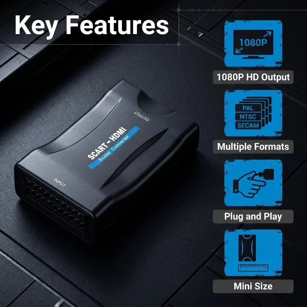 SCART naar HDMI-compatibele co - Scart To Hdmi recensie en prijs